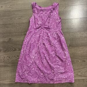 Athleta Dress Size 6 Side Zip Closure Zip Pocket Purple Pink